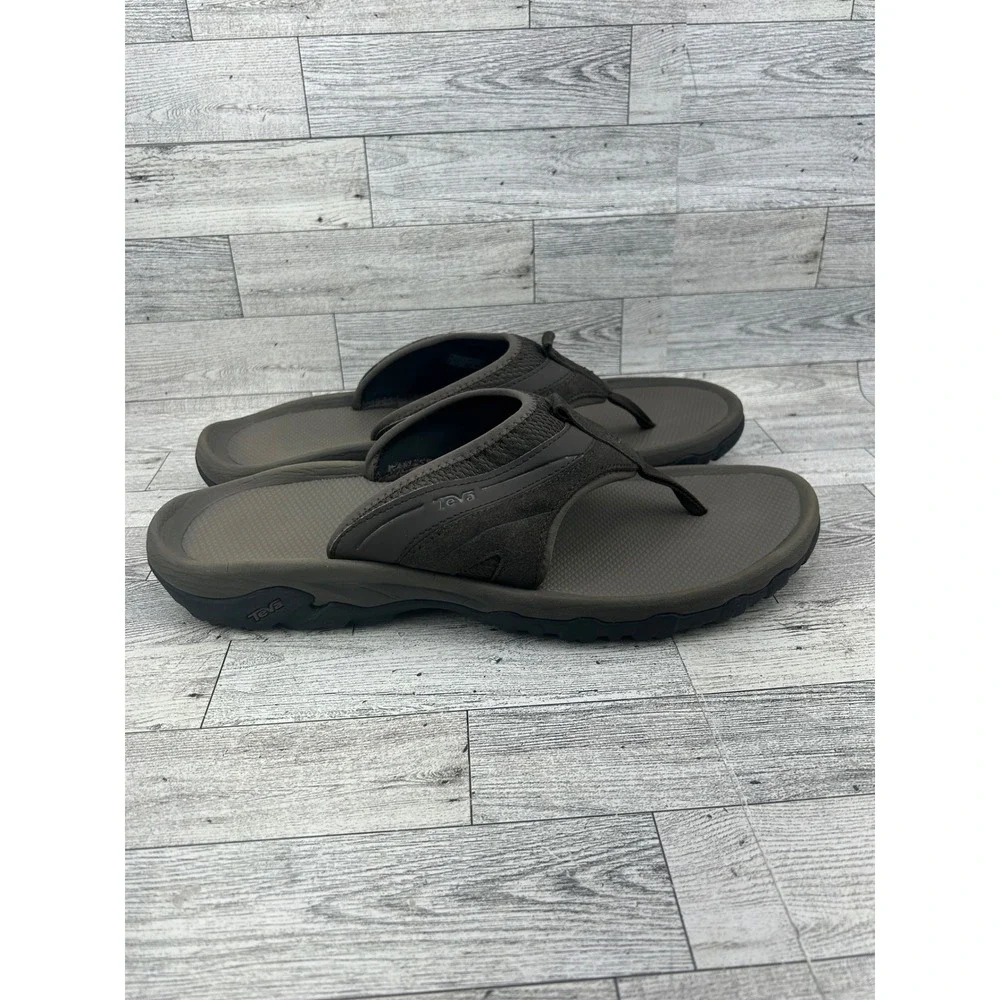Teva Katavi 2‎ Men Thong Sandals Brown Suede Hiking Flip Flops 1002432 Size 14